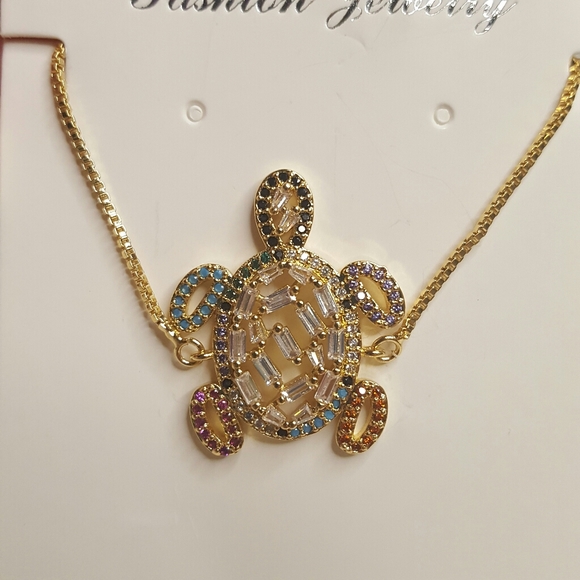 Adjustable Dainty Rainbow Turtle Bracelet - Picture 8 of 8